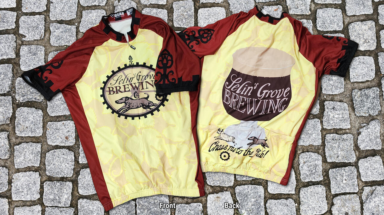Selinsgrove Brewing Company: Design, layout, and production facilitation of cycling jersey and shorts.